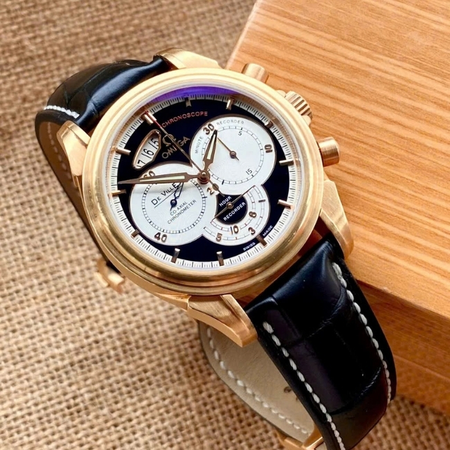 Omega DeVille Chronoscope Vàng đúc 18k 41mm bản giới hạn 30 chiếc 9 Omega DeVille Chronoscope Vàng đúc 18k 41mm bản giới hạn 30 chiếc 9