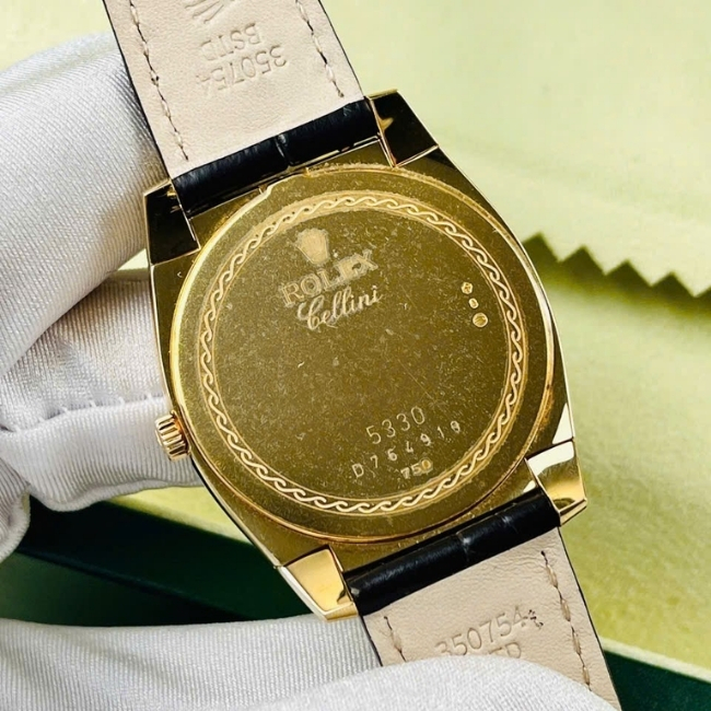 Rolex Cellini 5330 mặt trắng - vàng hồng đúc 18k - Khoá gập 18k - 36mm 3