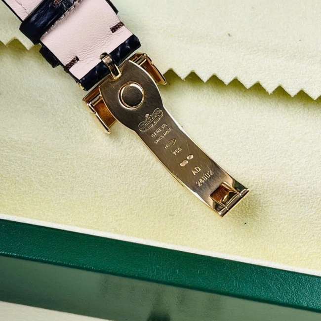 Rolex Cellini 5330 mặt trắng - vàng hồng đúc 18k - Khoá gập 18k - 36mm 4