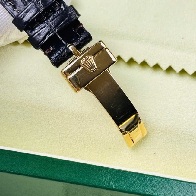 Rolex Cellini 5330 mặt trắng - vàng hồng đúc 18k - Khoá gập 18k - 36mm 5