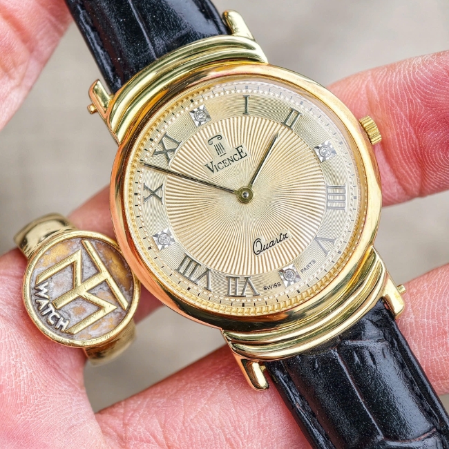 Vicence nữ Italy 14K Gold Diamond Quartz V7521154 1