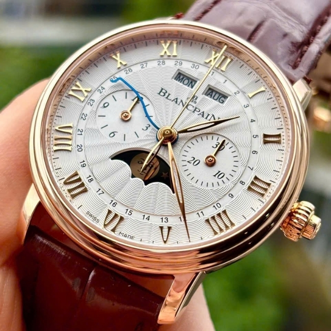 Blancpain Villeret Chronograph Monopusher 40mm 6685-3642-55B Vàng đúc 18k 2