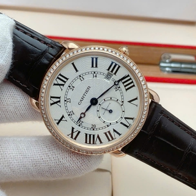 Cartier Ronde De Cartier WR007017 Pink Diamonds 40mm Vàng đúc 18k 4