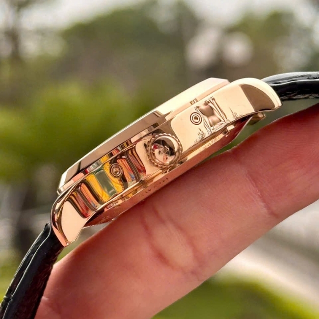 Jaeger-LeCoultre JLC trăng sao Vàng đúc 18k - lịch thứ ngày tháng - củ văng 22k 5