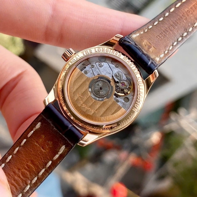 Longines Master nữ L2.128.8.57.3 Vàng đúc 18k 25.5mm - mặt đen - cọc kim 3