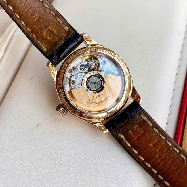 Longines Master nữ L2.128.8.57.3 Vàng đúc 18k 25.5mm - mặt đen - cọc kim 6