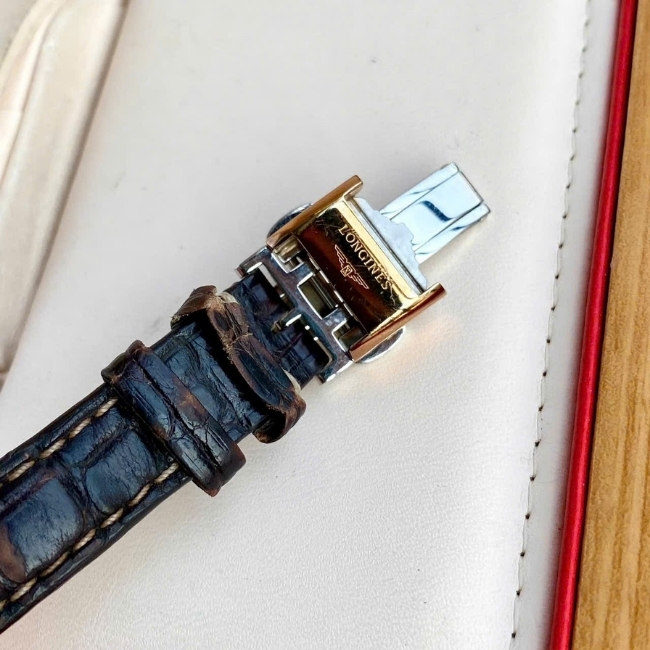 Longines Master nữ L2.128.8.57.3 Vàng đúc 18k 25.5mm - mặt đen - cọc kim 7