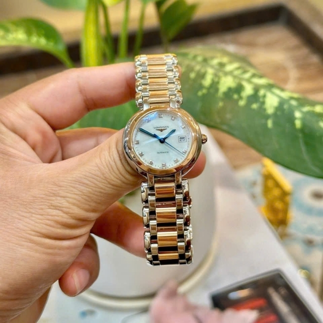 Longines nữ Primaluna Cap 200 30mm L8.113.5.87.6 MOP Diamond Demi 18k Automatic 1