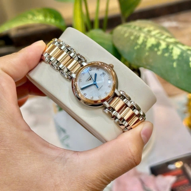 Longines nữ Primaluna Cap 200 30mm L8.113.5.87.6 MOP Diamond Demi 18k Automatic 4
