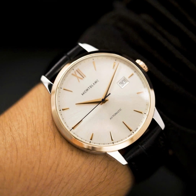 Montblanc Heritage 18k Bezel Demi vàng hồng Au750 39mm Automatic 1