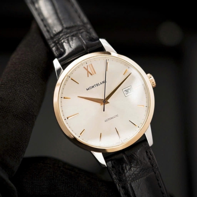 Montblanc Heritage 18k Bezel Demi vàng hồng Au750 39mm Automatic 2