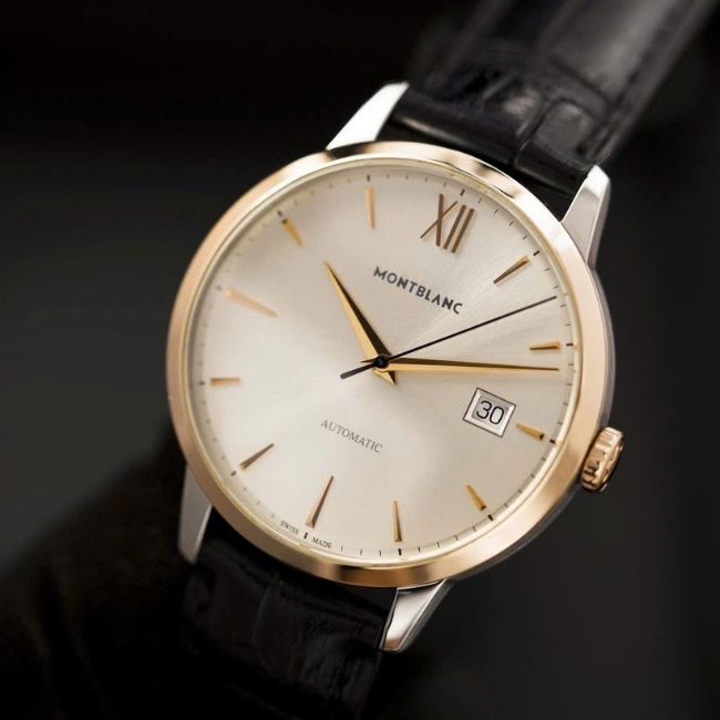 Montblanc Heritage 18k Bezel Demi vàng hồng Au750 39mm Automatic 3
