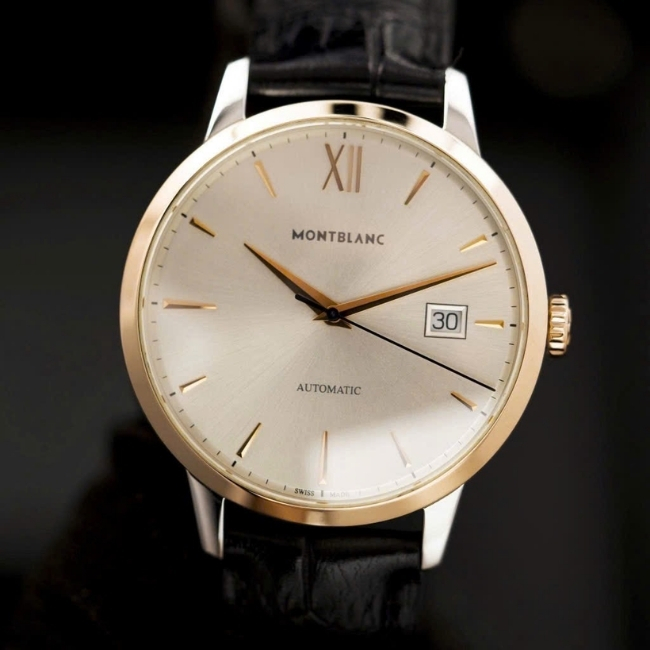 Montblanc Heritage 18k Bezel Demi vàng hồng Au750 39mm Automatic 7