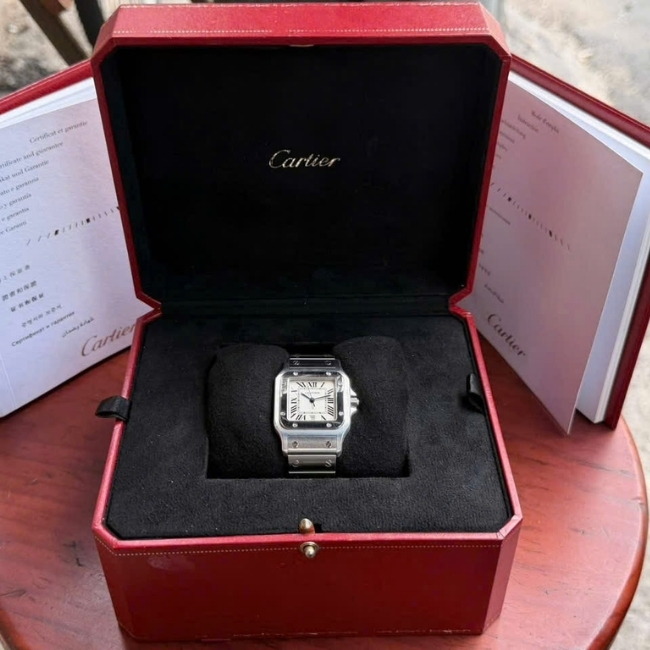 Cartier Santos De Cartier Quartz W20060D6 Watch 29 X 29mm 2