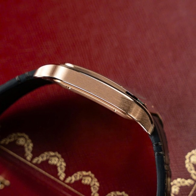 Cartier Santos Large Vàng đúc nguyên khối 18k - khoá gập 18k - mặt trắng - cọc la mã 8