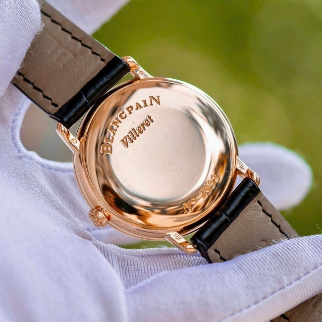 Blancpain Villeret Vàng khối 18k - mặt trắng - cọc số la mã - Automatic 6