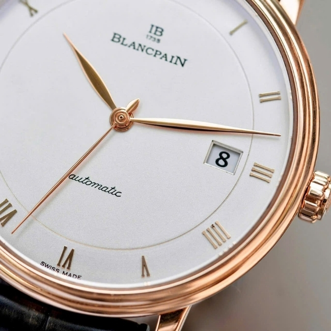Blancpain Villeret Vàng khối 18k - mặt trắng - cọc số la mã - Automatic 7