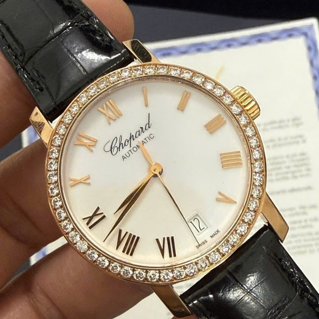 Chopard Classic 134200-5001 18k Rose Gold 33.5mm Diamond Bezel 1