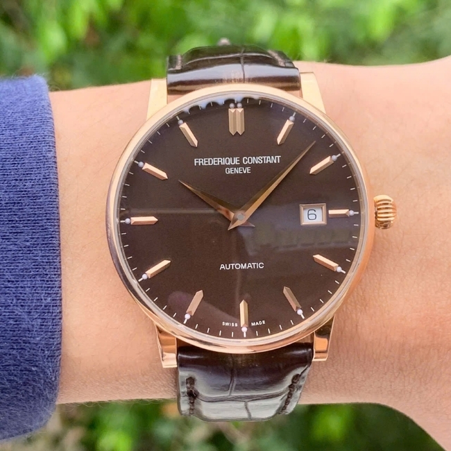 FC316 Slimline Vàng đúc 18k 38mm - mặt số nâu - Automatic 3