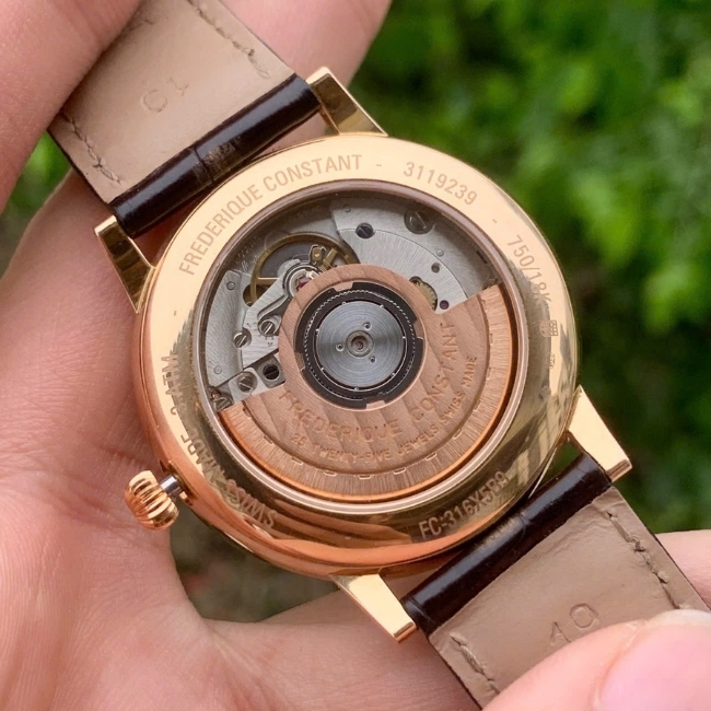 FC316 Slimline Vàng đúc 18k 38mm - mặt số nâu - Automatic 6