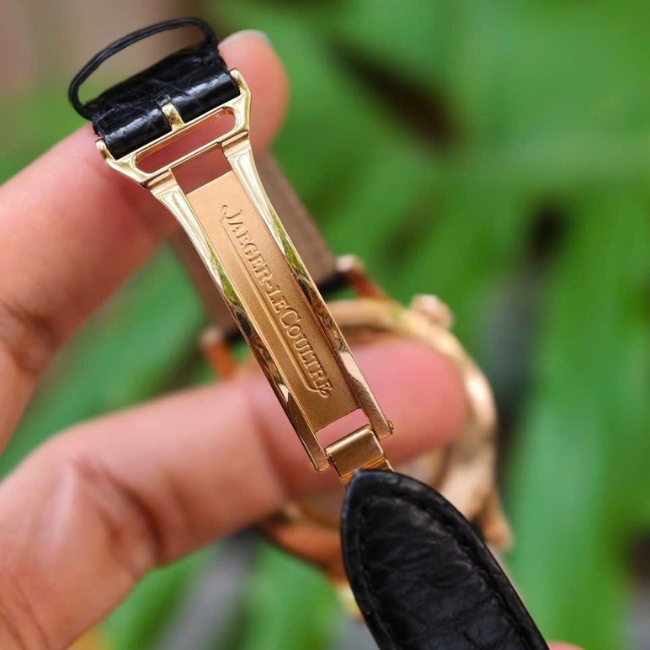 Jaeger-Lecoultre Vàng đúc 18k Master Geographic mặt đen Q142.24.70 38mm 4