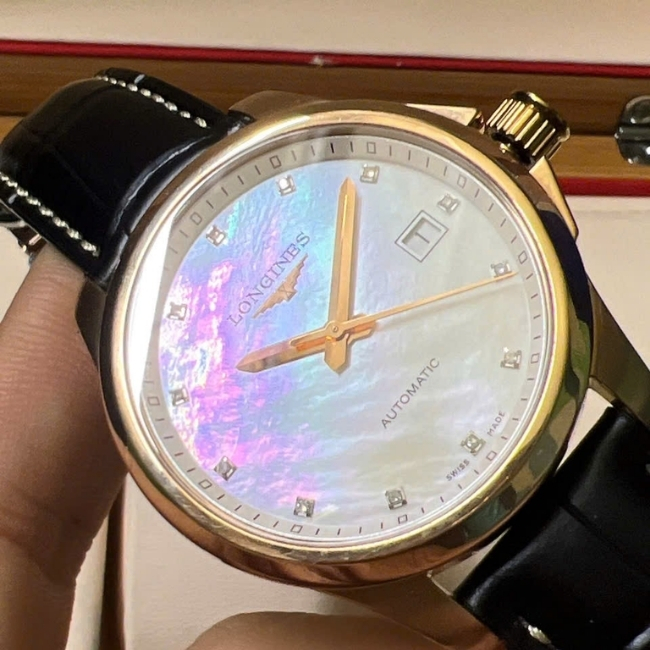 LONGINES HYDRO CONQUEST MOP Vàng đúc 18k - cọc số kim cương - 39mm 4