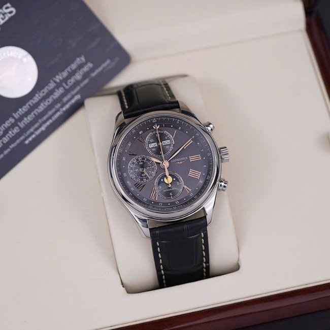 Longines Master Chronograph Moonphase Automatic mặt xám L2.773.4.61.2 1