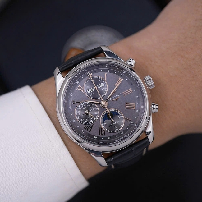 Longines Master Chronograph Moonphase Automatic mặt xám L2.773.4.61.2 2