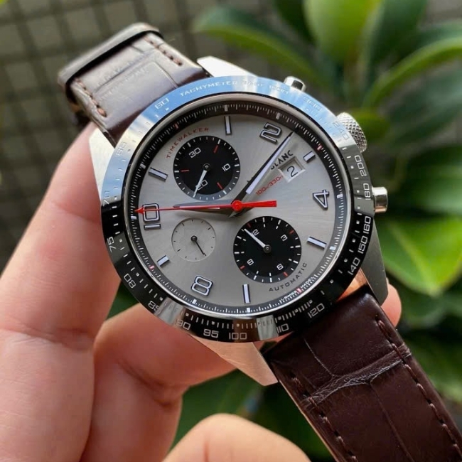 Montblanc TimeWalker Chronograph - mặt tia xám - Niềng Gốm Ceramic 41mm 1