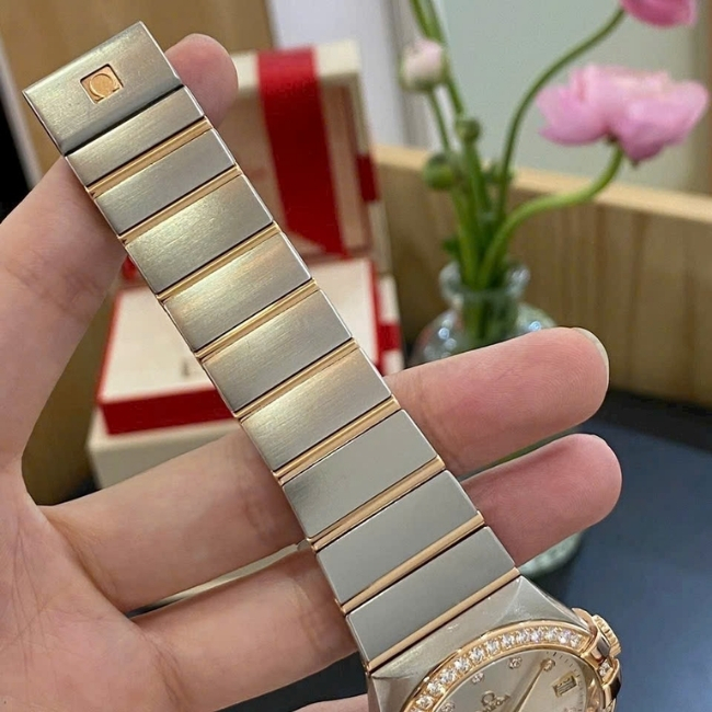 Omega Công tê 35.5mm Co‑Axial Demi 18k - cọc kim - niềng kim zin hãng 3