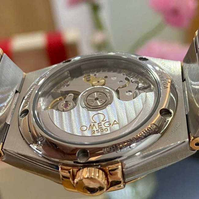 Omega Công tê 35.5mm Co‑Axial Demi 18k - cọc kim - niềng kim zin hãng 4