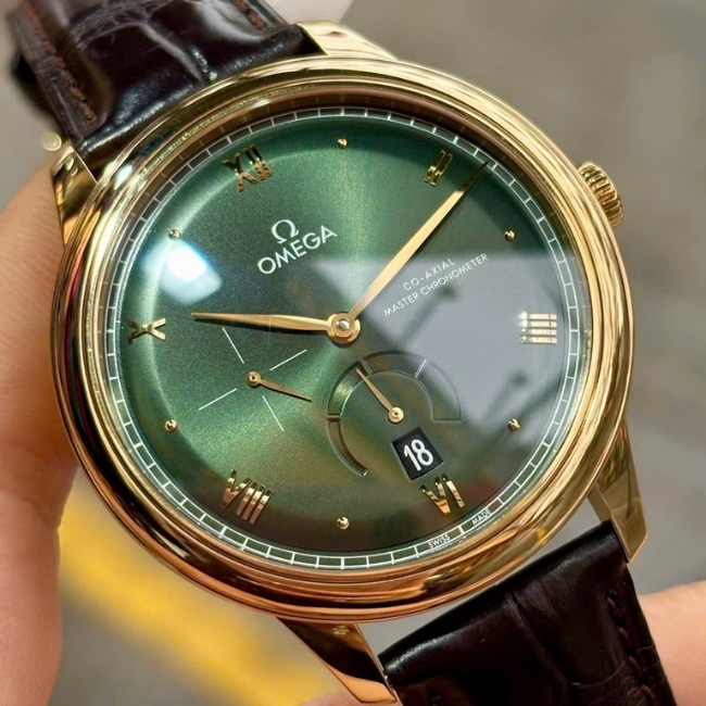 Omega DeVille Prestige Vàng đúc 18k 41mm Green 434.53.41.21.10.001 5
