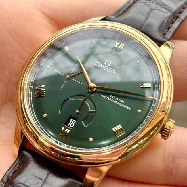 Omega DeVille Prestige Vàng đúc 18k 41mm Green 434.53.41.21.10.001 6