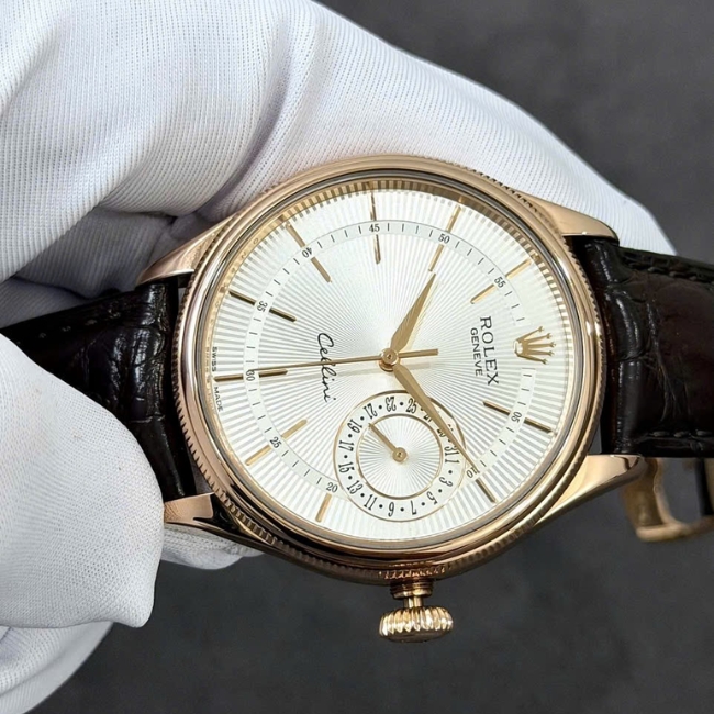 Rolex Cellini Date 50515-0009 Vàng đúc 18k - mặt trắng trải tia 2