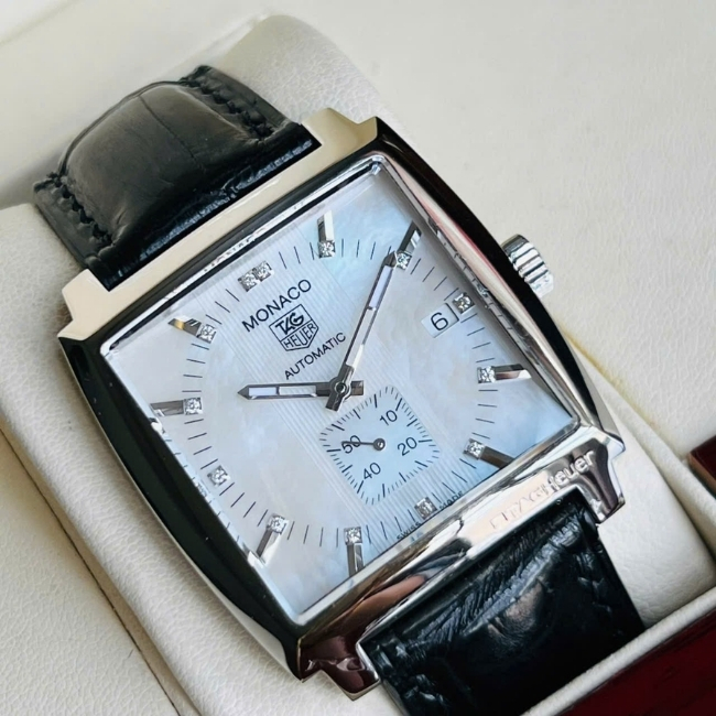 Tag Heuer Monaco WW2113.FC6215 mặt MOP khảm xà cừ và cọc kim cương 1