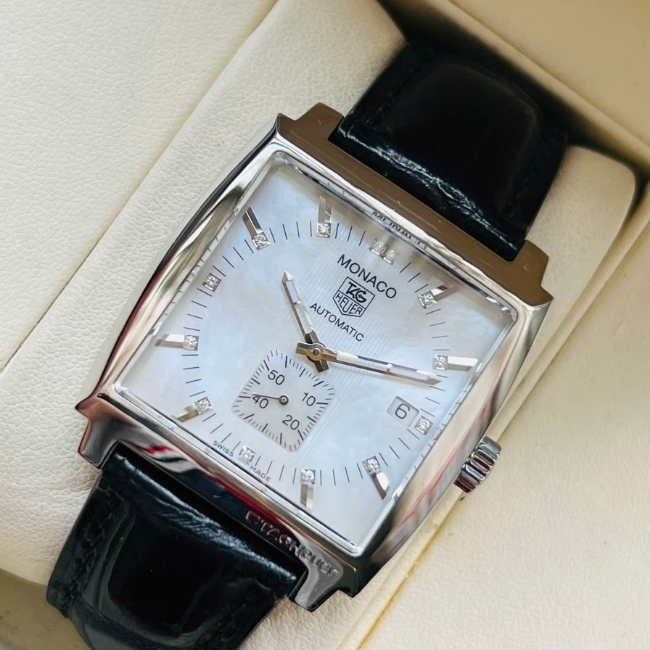Tag Heuer Monaco WW2113.FC6215 mặt MOP khảm xà cừ và cọc kim cương 3