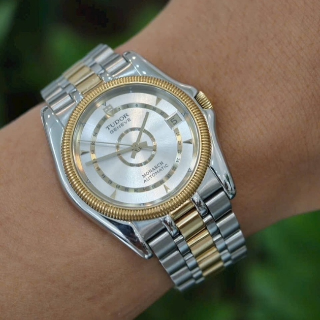 Tudor Monarch 38733 Automatic Demi vàng 18k 35mm 1