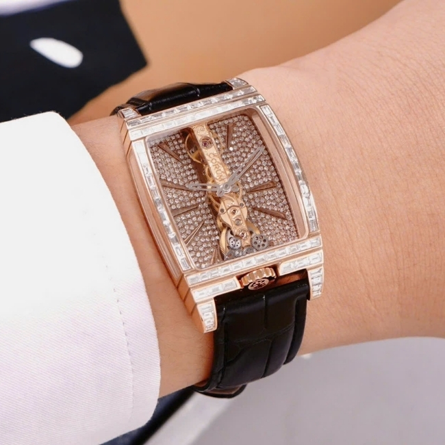 Corum Golden Bridge 18k Rose Gold 113.770.55_0001 GN01 bản lên Full Diamonds Baguette 4