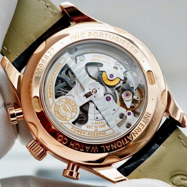 IWC Portuguese - Bấm giờ thể thao - Vàng khối 18k Au750 42mm - mặt tia xám 4