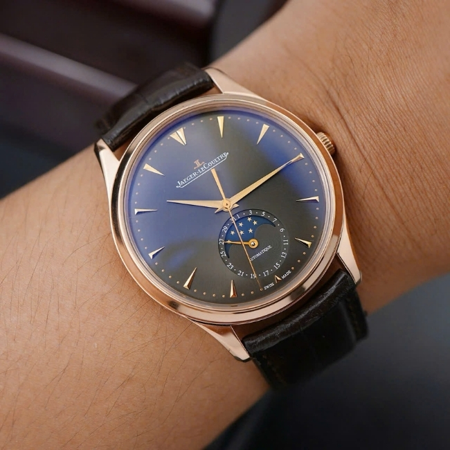 Jaeger-LeCoultre JLC trăng sao - Vàng đúc 18k - mặt xám tia - 39mm Automatic 1