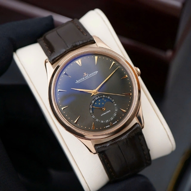 Jaeger-LeCoultre JLC trăng sao - Vàng đúc 18k - mặt xám tia - 39mm Automatic 4