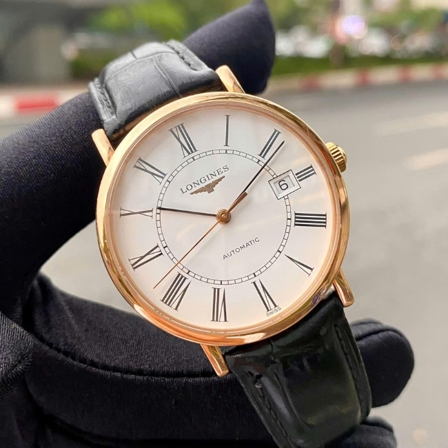 Longines Elegant vàng hồng 18k Au750 37mm - Máy Auto L8 - khoá gập 1