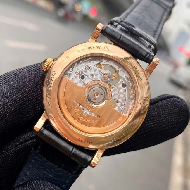Longines Elegant vàng hồng 18k Au750 37mm - Máy Auto L8 - khoá gập 2