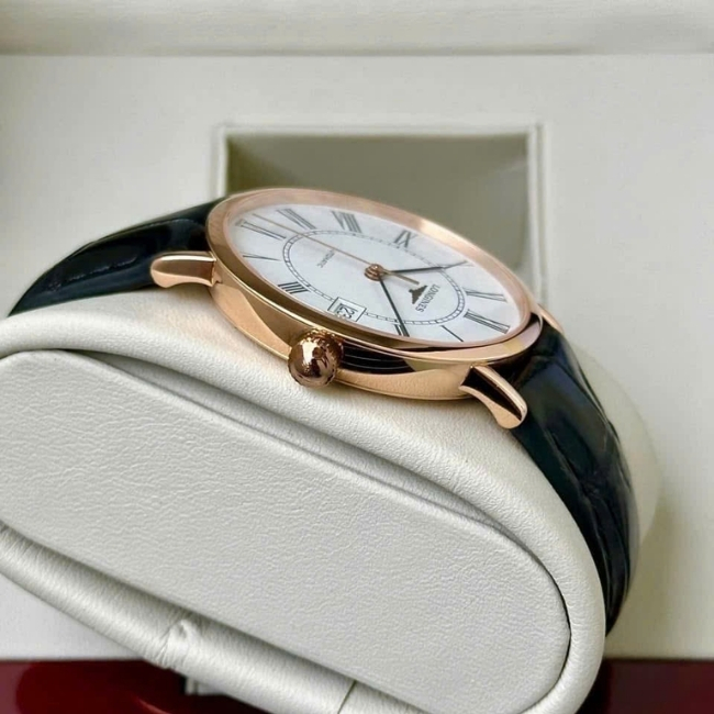 Longines Elegant vàng hồng 18k Au750 37mm - Máy Auto L8 - khoá gập 3