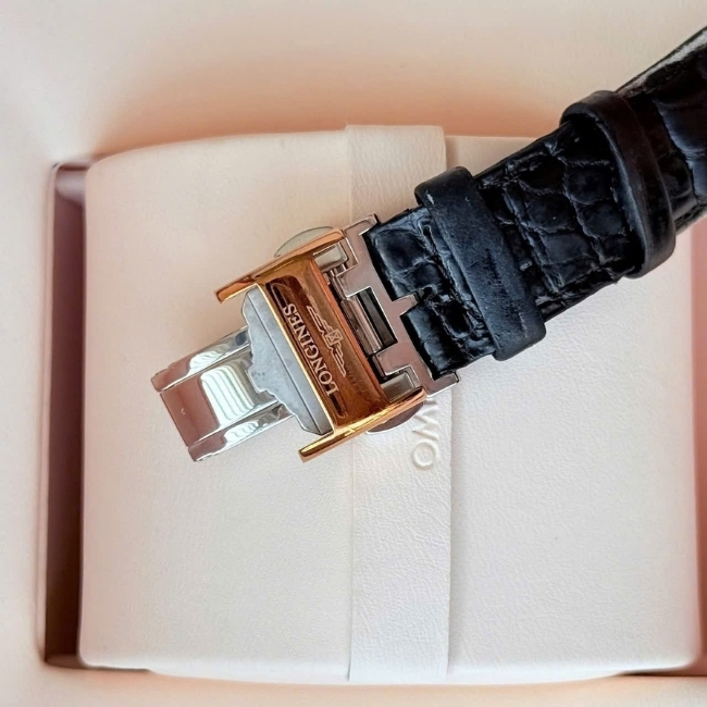 Longines Elegant vàng hồng 18k Au750 37mm - Máy Auto L8 - khoá gập 7