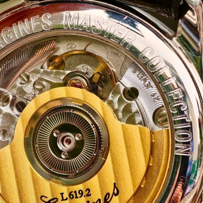 Longines Master 36mm - mặt vàng lụa - cọc kim - Niềng vàng 18k Auto L2.518.5.38.7 6