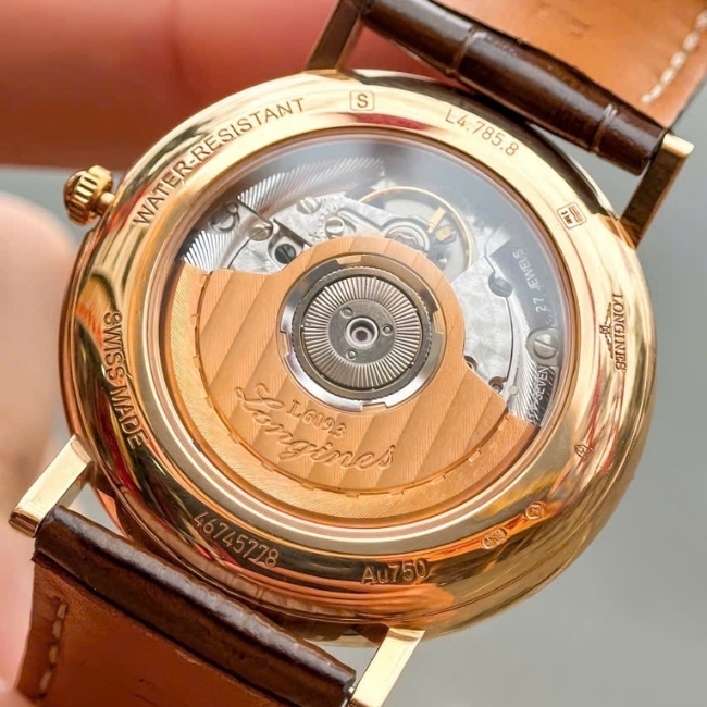 Longines Presence Vàng đúc 18k - cọc số học trò 38.5mm - Automatic 5