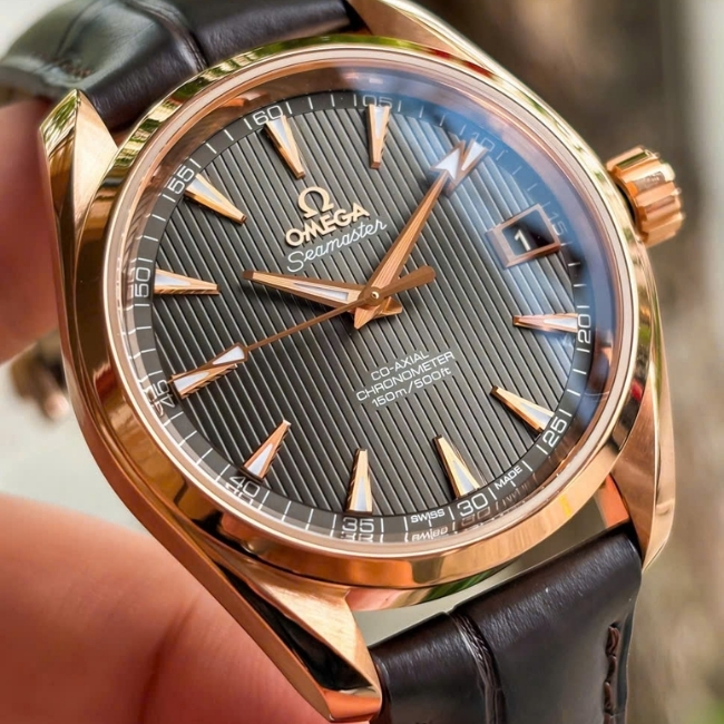 Omega Aqua Terra 150M Vàng đúc 18k nguyên khối - mặt số đen 38.5mm 1