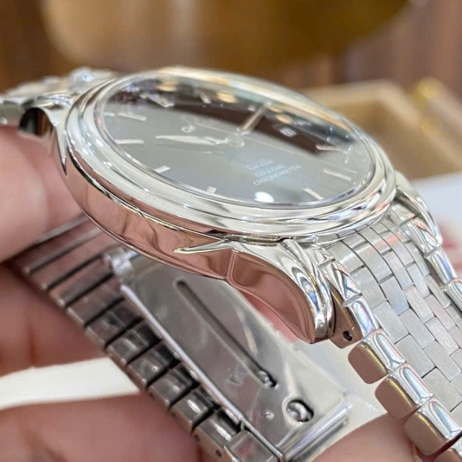 Omega DeVille Co-Axial Chronometer - vảy rồng black - bản 3 kim 1 lịch 38.5mm 4