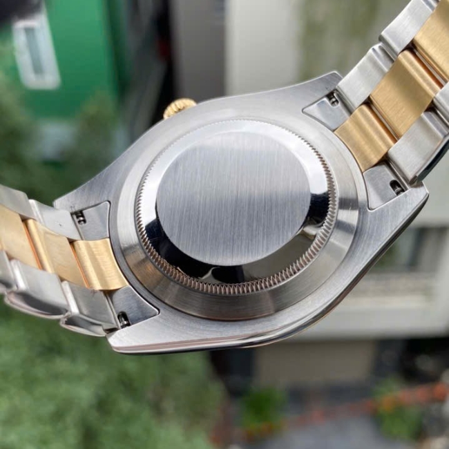 Rolex Date Just 116333 41mm mặt champagne cọc số kim cương - demi vàng 18k 10